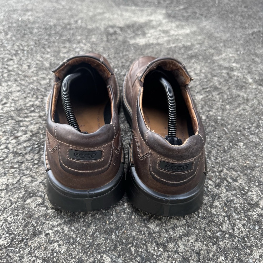 ECCO Men's Fusion II Slip On Leather Shoes Brown Size EUR 45 US 11-11.5 - Picture 6 of 12